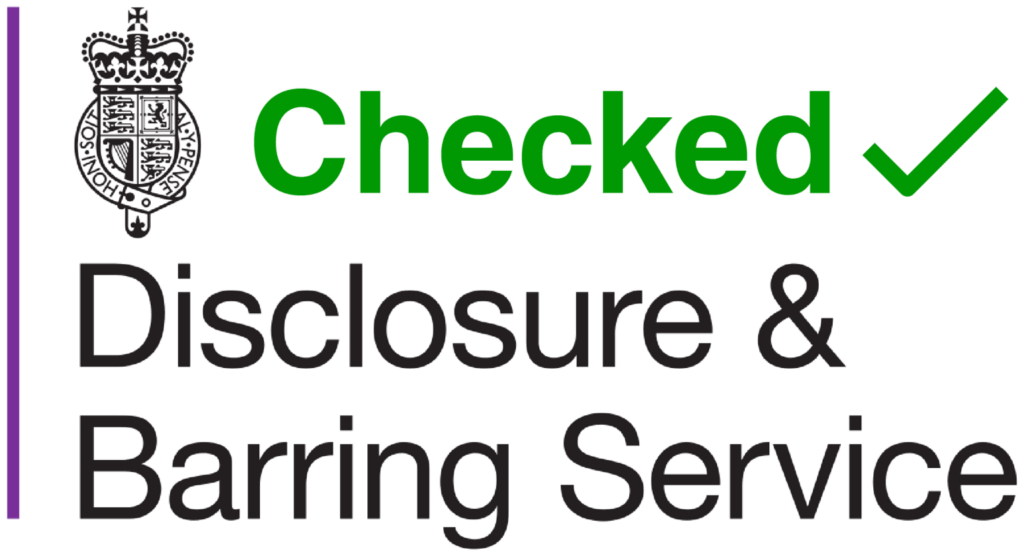 Disclosure and Barring Service (DBS) checked logo, indicating certified and background-verified professionals.